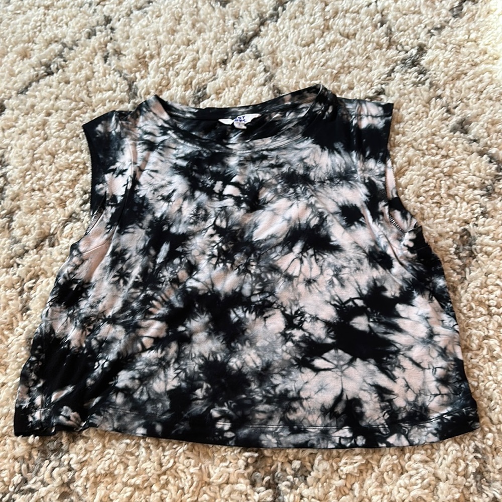 Joy lab black tie dye tank top